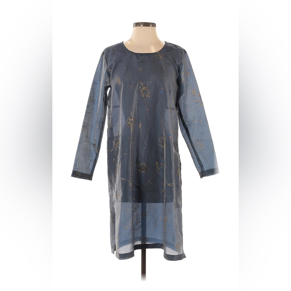 Oilily Blue and Gold Sheer Irridescent Dress